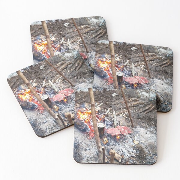 Item preview, Steak On A Winter Buschraft Campfire designed and sold by SeguinM.
