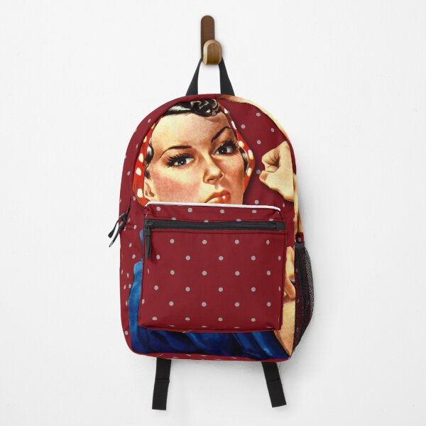Item preview, Rosie the Riveter - White Polka on Red pattern designed and sold by Shop Your Aesthetic.
