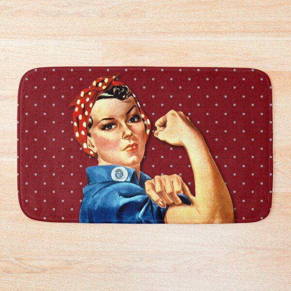 Item preview, Rosie the Riveter - White Polka on Red pattern designed and sold by Shop Your Aesthetic.