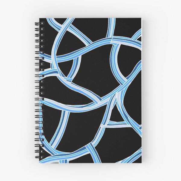 Item preview, Abstract shades of blue stripes designed and sold by evsdesignsco.