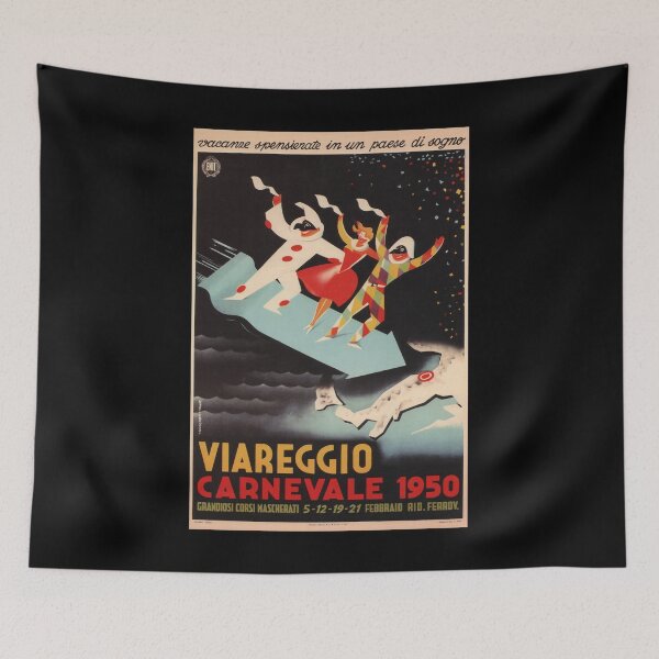 Item preview, Viareggio 1950 retro poster designed and sold by CorasPosters.