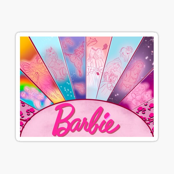 Barbie Movies Collage Sticker