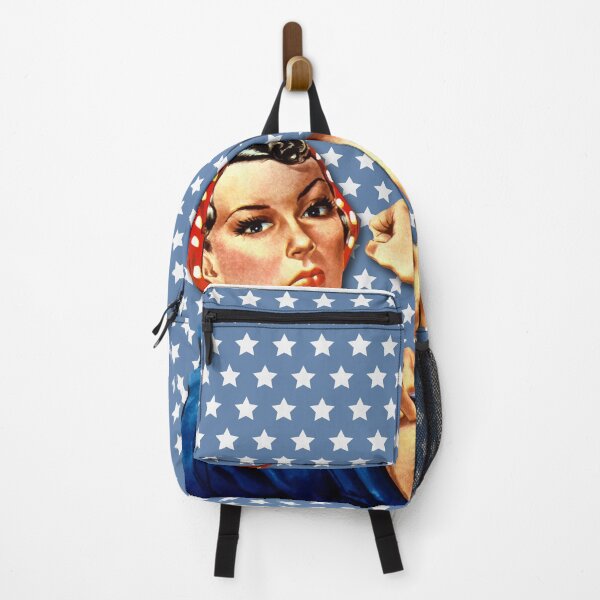 Item preview, Rosie the Riveter - White stars on Blue background pattern designed and sold by Shop Your Aesthetic.