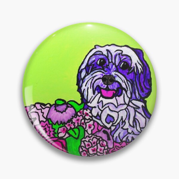 Item preview, Havanese with Flowers designed and sold by Amanda A. Anthony.