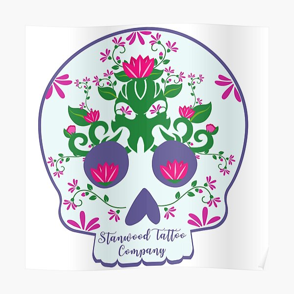 STC Floral Skull Poster