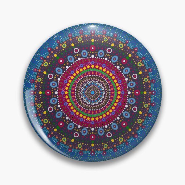 Item preview, Australian Aboriginal Art - Traditional Native Dot Painting Multicolor designed and sold by FunkyDragon.