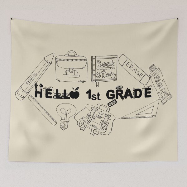 Item preview, Hello 1st Grade, Happy first day of School. designed and sold by marosharaf.