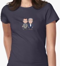 Mycroft and Lestrade mini people (shirt) Women's Fitted T-Shirt