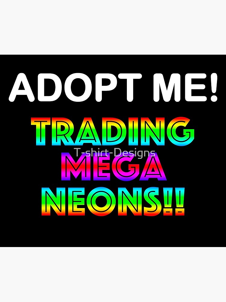 Roblox Adopt Me Trading Mega Neons Greeting Card By T Shirt Designs Redbubble - roblox trading adopt me