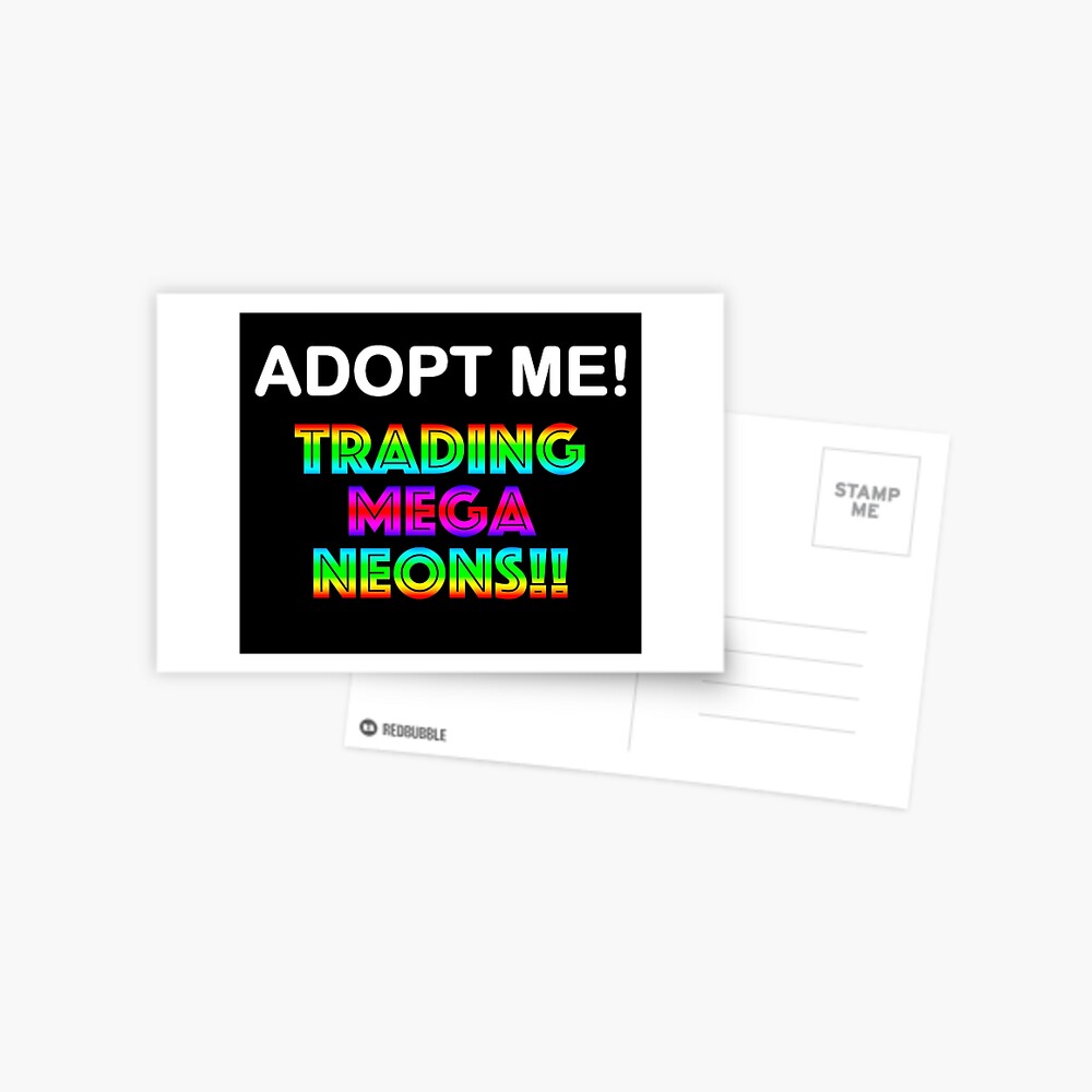 Roblox Adopt Me Trading Mega Neons Greeting Card By T Shirt Designs Redbubble - roblox adopt me trading selling home facebook