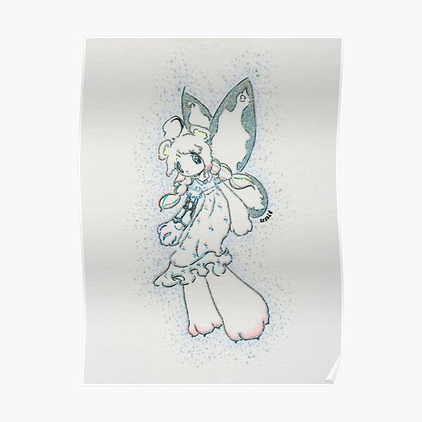 Unif White Bear Fairy Graphic Poster