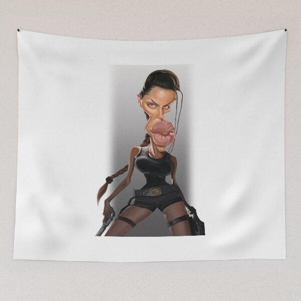 Item preview, Angelina Jolie Tomb Raider Caricature designed and sold by AnthonyPascoe.