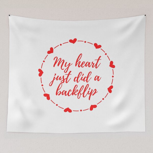 Item preview, My Heart Just Did a Backflip (red) designed and sold by LiveAndGlow.