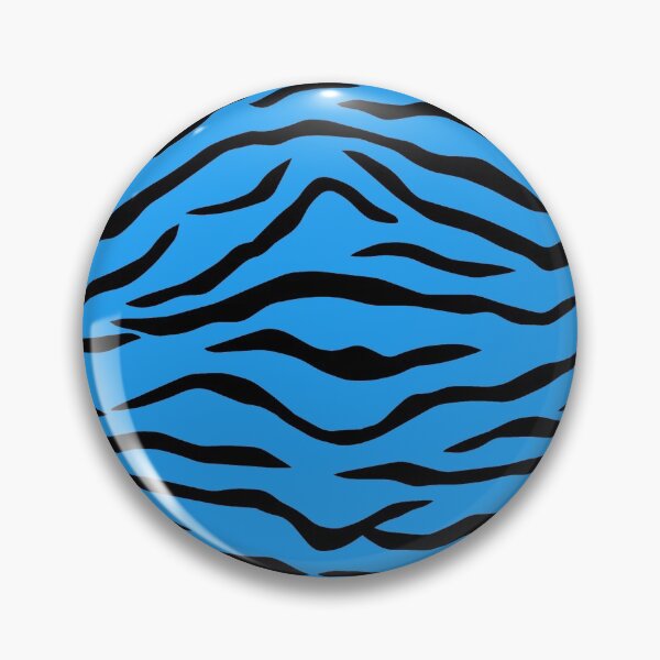 Item preview, Black And Bright Blue Tiger Animal Print Pattern designed and sold by RLYGR8.