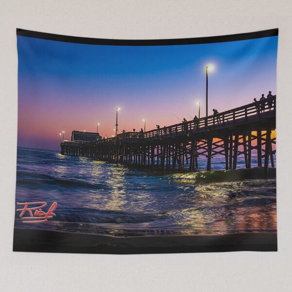 Item preview, Newport Pier at Dusk Image by Rich AMeN Gill designed and sold by RichAMeNGill.