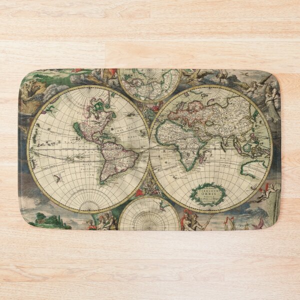 Item preview, Antique World Map designed and sold by abbazabba.