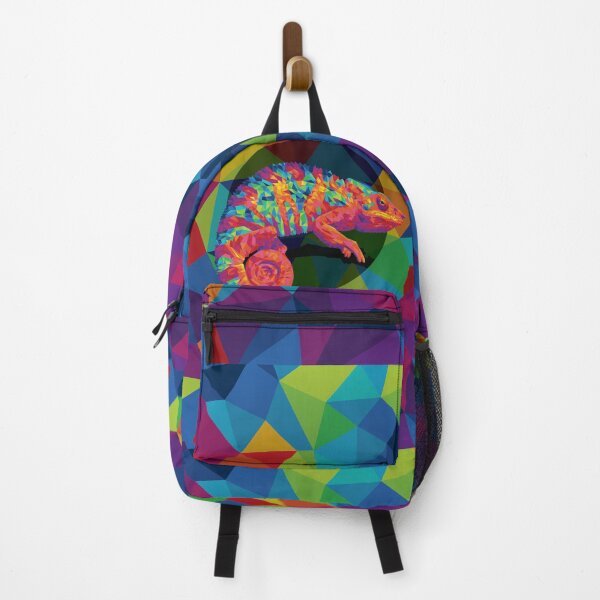 Vista previa del artículo con la obra «Arco iris de camaleón geo», diseñado y vendido por polliadesign.