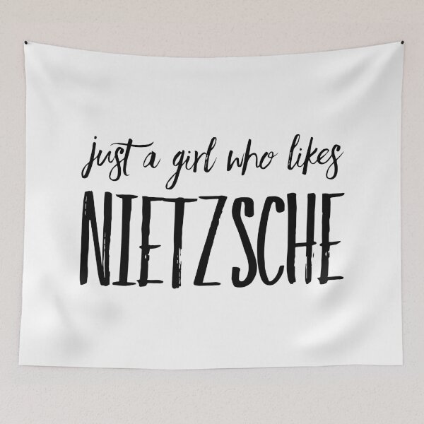 Item preview, Just A Girl Who Likes Nietzsche designed and sold by HalpinDesign.