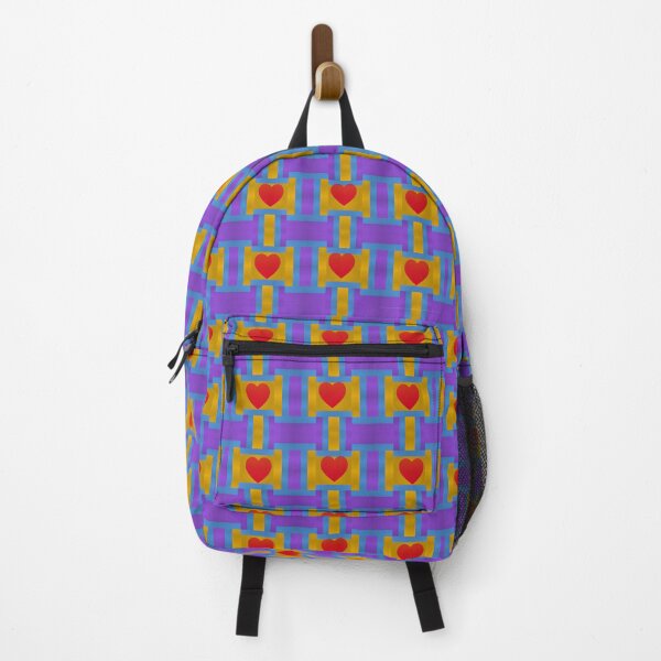 Item preview, Abstract Blue and Gold Pattern with Red Hearts designed and sold by Sendreka.