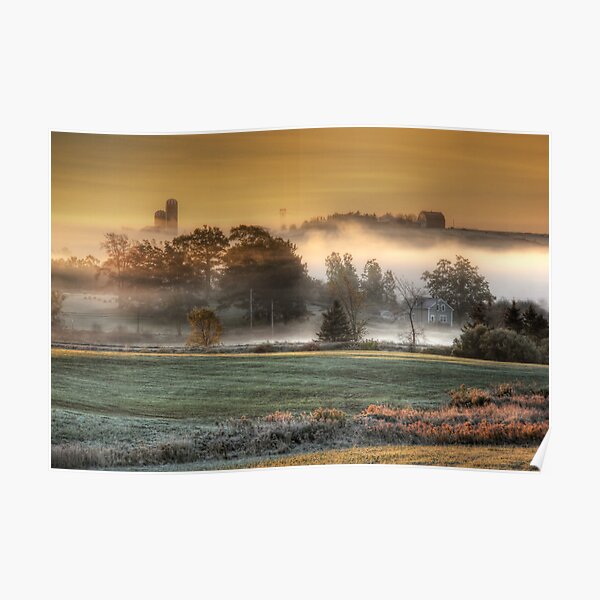 Sunrise on a Misty Morn Poster