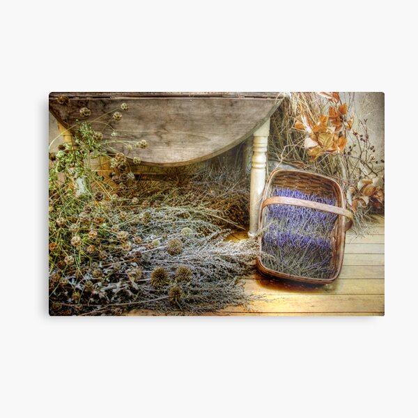 The Lavender Basket Metal Print