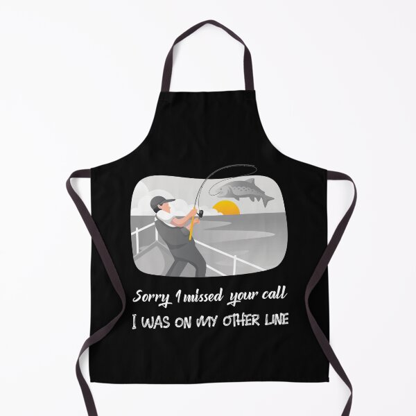 Item preview, Funny Quote-Fishing illustration with message "I'm sorry I missed your call, I was on my other line." designed and sold by DoodleBugDigits.