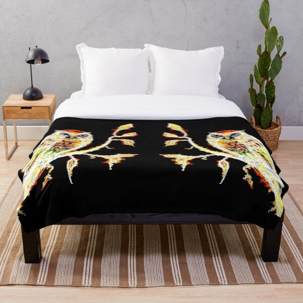 Moonlight Owls Throw Blanket