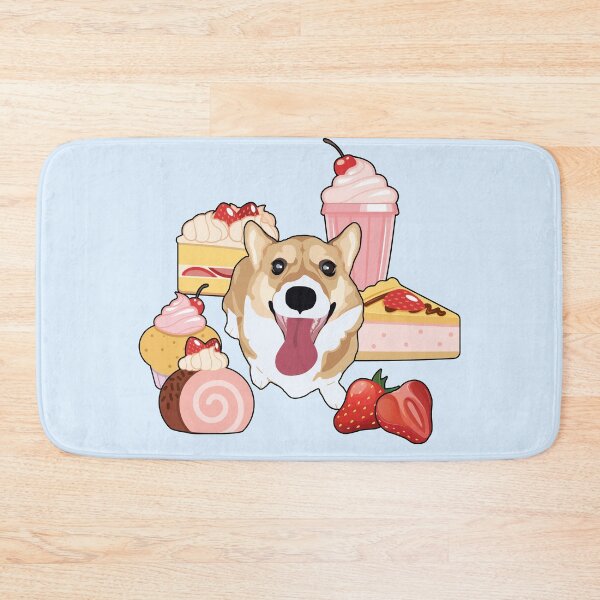 Item preview, Happy Corgi - Strawberry Desserts designed and sold by MaplewoodMerch.