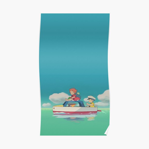 Ponyo Aesthetic Water Background Poster