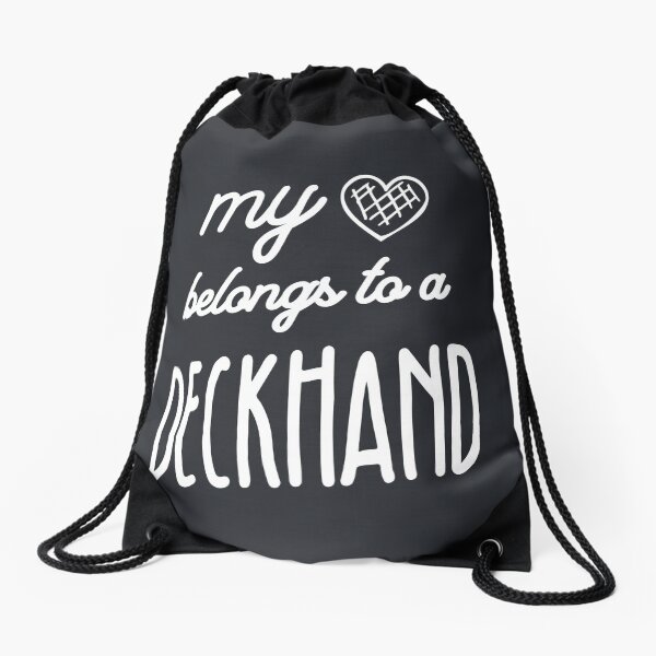 My Heart Belongs To a Deckhand Job Title Gift Drawstring Bag
