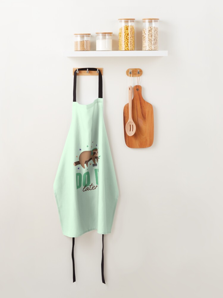 Alternate view of Do it later Apron