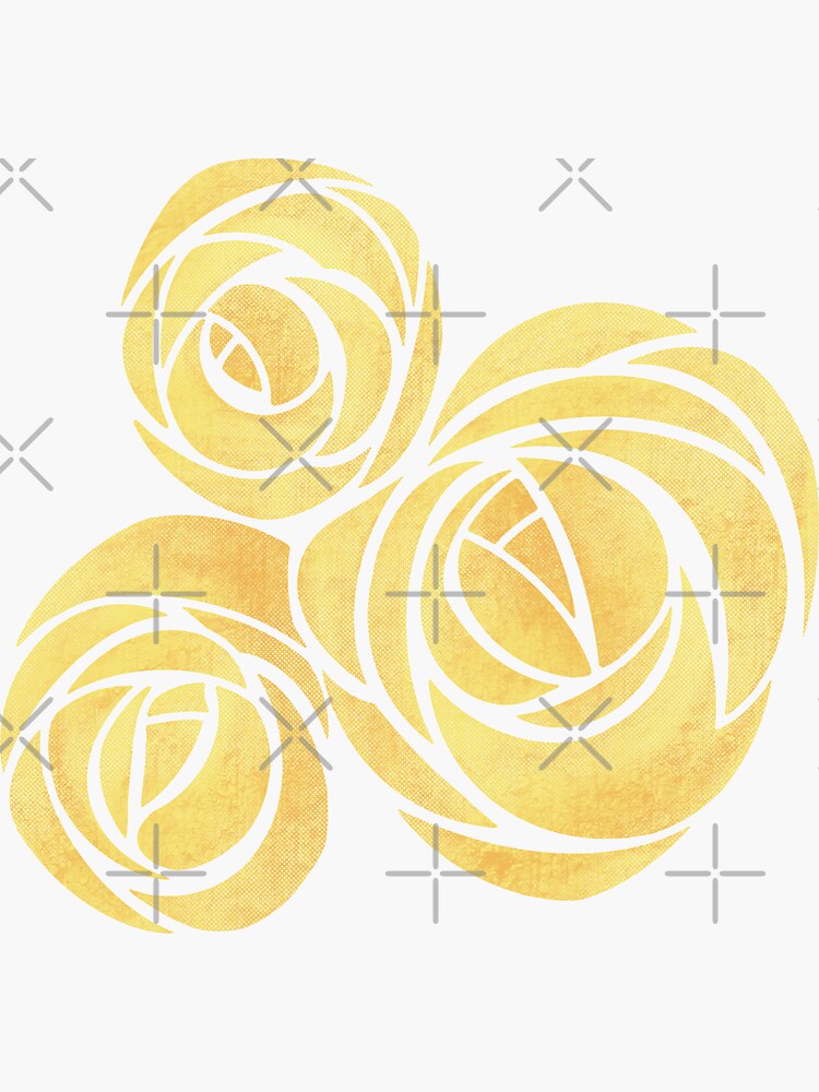Thumbnail 3 of 3, Sticker, Triple Rose designed and sold by TheRandomFactor.