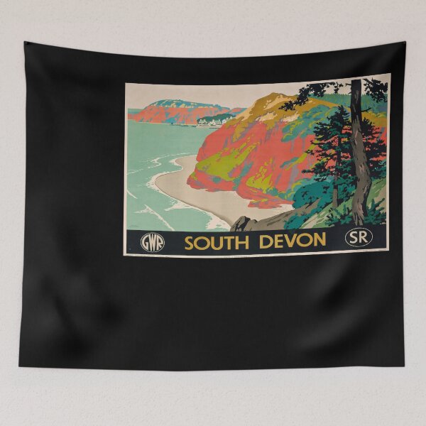 Item preview, South Devon retro poster designed and sold by CorasPosters.
