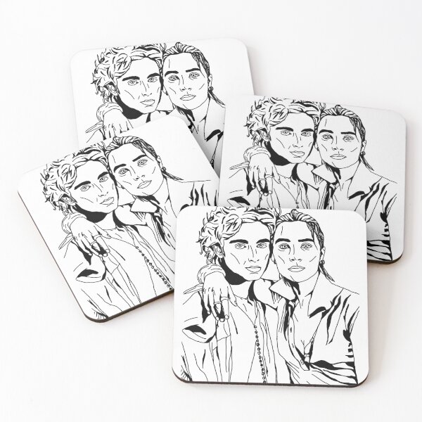 Item preview, Saoirse & Timothée Line Drawing designed and sold by kaitlynmuellerr.