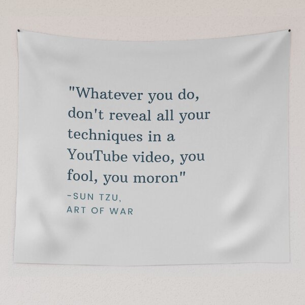 Item preview, Sun Tzu art of war quote from technoblade's video designed and sold by Cloud Five.
