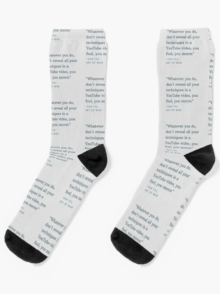 Chaussettes Citation De Sun Tzu Sur L Art De La Guerre Tiree De La Video De Technoblade Par Ccchung2215 Redbubble