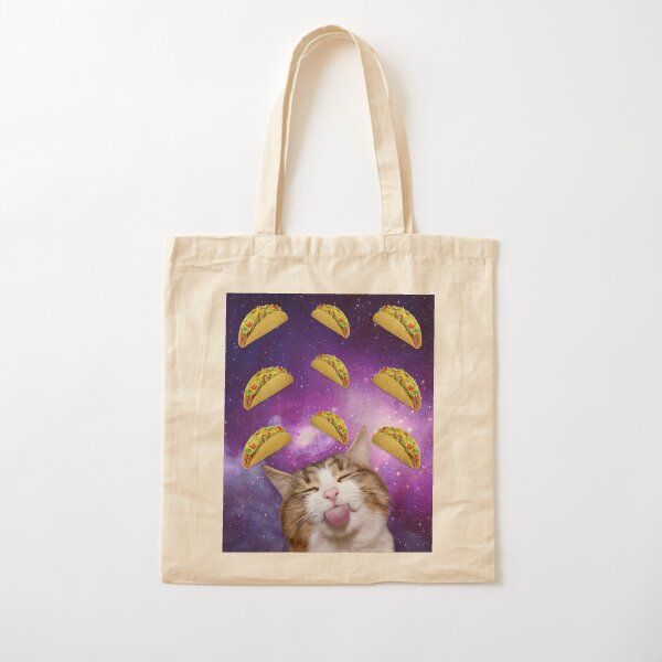 Vista previa del artículo con la obra «Space Cat Tacos, me encantan los tacos y los gatos», diseñado y vendido por Sabbaht.