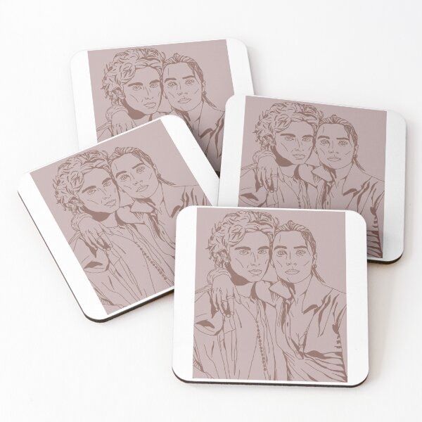 Item preview, Saoirse & Timothée Line Drawing (Pink) designed and sold by kaitlynmuellerr.