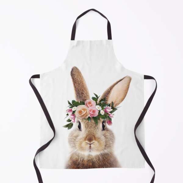 Item preview,  Baby Rabbit With Flower Crown, Baby Animals Art Print by Synplus designed and sold by synplus.