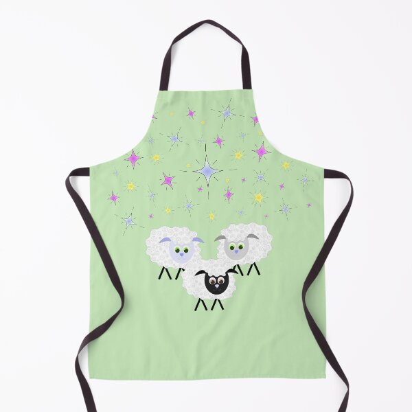 Item preview, Cute & Adorable Cartoon Sheep with Colorful Stars on Green designed and sold by Karen McFarland.