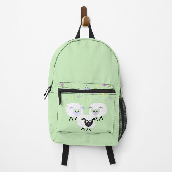 Item preview, Cute & Adorable Cartoon Sheep with Colorful Stars on Green designed and sold by Karen McFarland.