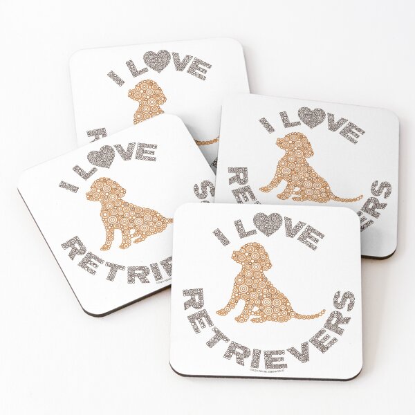 Item preview, I LOVE RETRIEVERS Circle Design designed and sold by Pierre Bernard Jr.