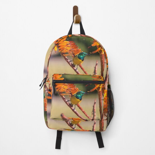 Item preview, Collared Sunbird with Orange Flowers, South Africa designed and sold by SafariByMarisa.