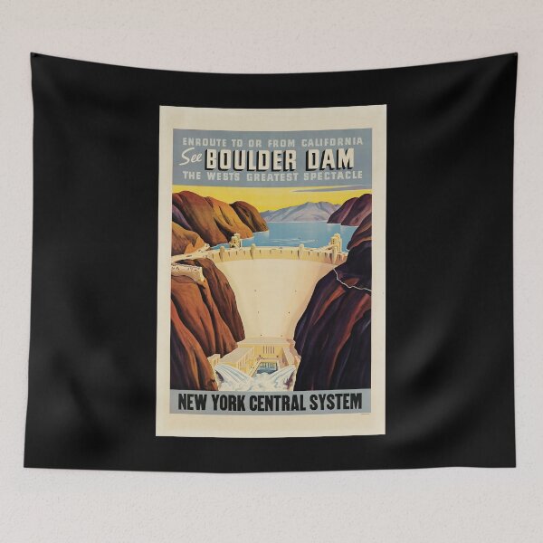Item preview, Boulder Dam retro poster designed and sold by CorasPosters.