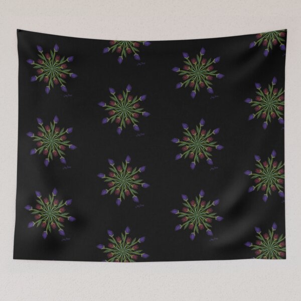 Item preview, Red and Purple Flowers Sprialing designed and sold by busyBeanz.