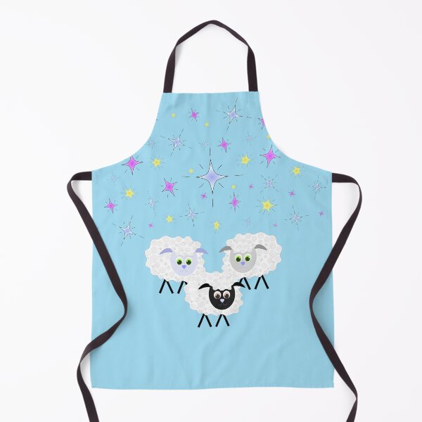 Item preview, Cute & Adorable Cartoon Sheep with Colorful Stars on Blue designed and sold by Karen McFarland.