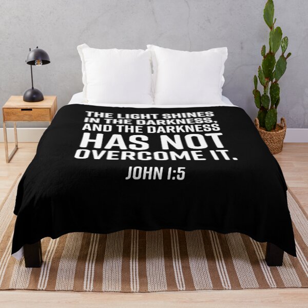 Item preview, The light shines in the darkness, John 1:5, Christian, Bible Verse, Believer, Christian Quote designed and sold by ChristianLife.