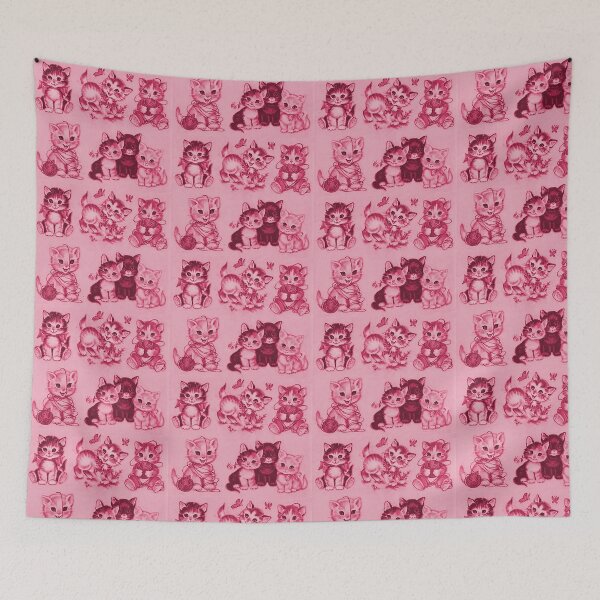 Aperçu de l'œuvre Chatons kitsch roses créée et vendue par gatonelson6.