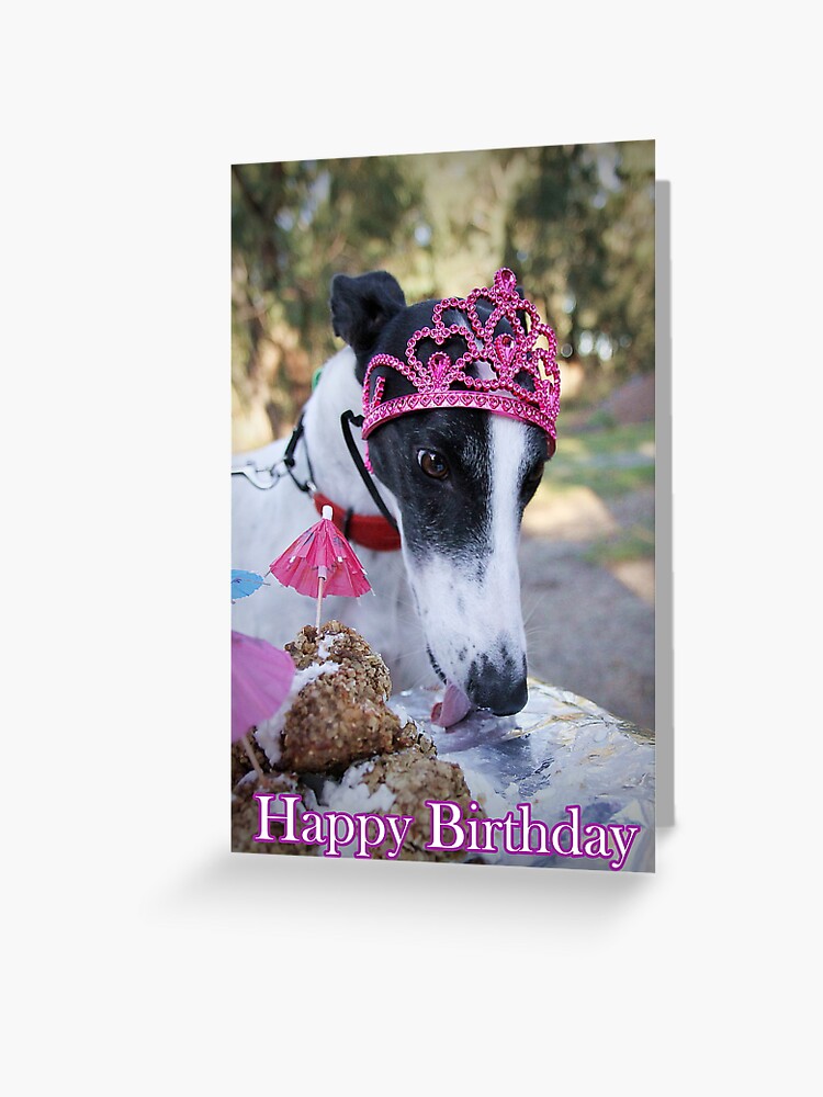 Carte De Vœux Bon Anniversaire Par Greyhoundsn Redbubble
