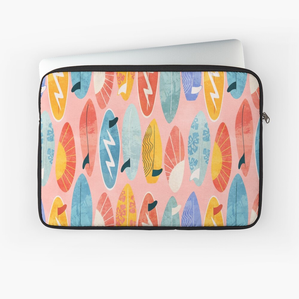 Surfboard pink Laptop Sleeve